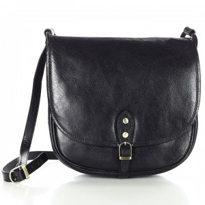 Kleine crossbody tasche für damen aus italienischem Leder. Schwarz & Braun